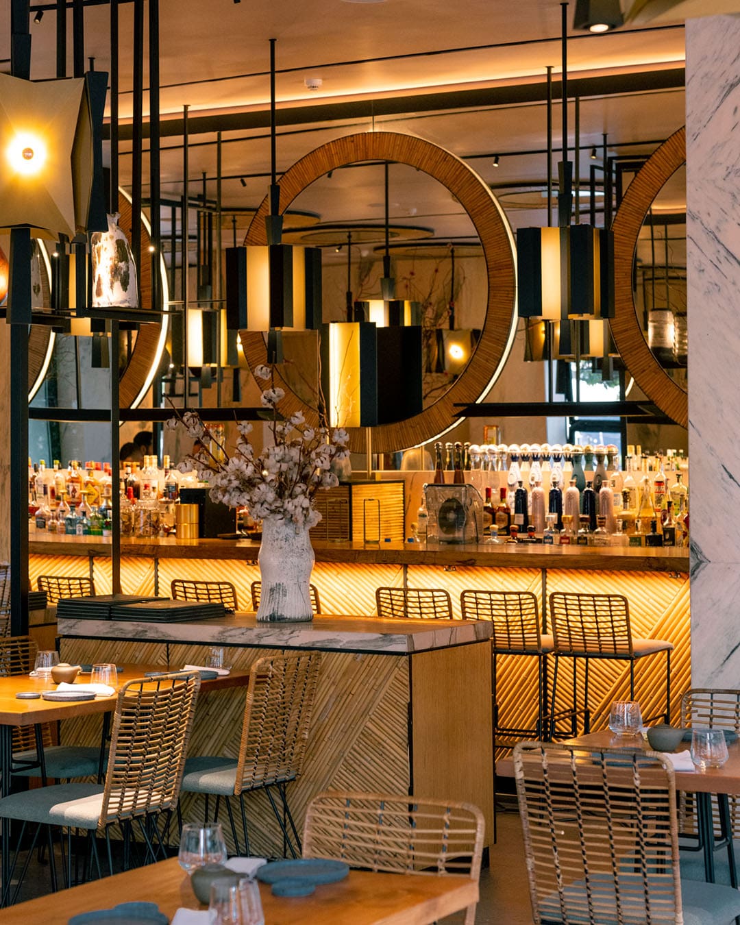 Glossy interiors at Le Sushi Bar in Beirut