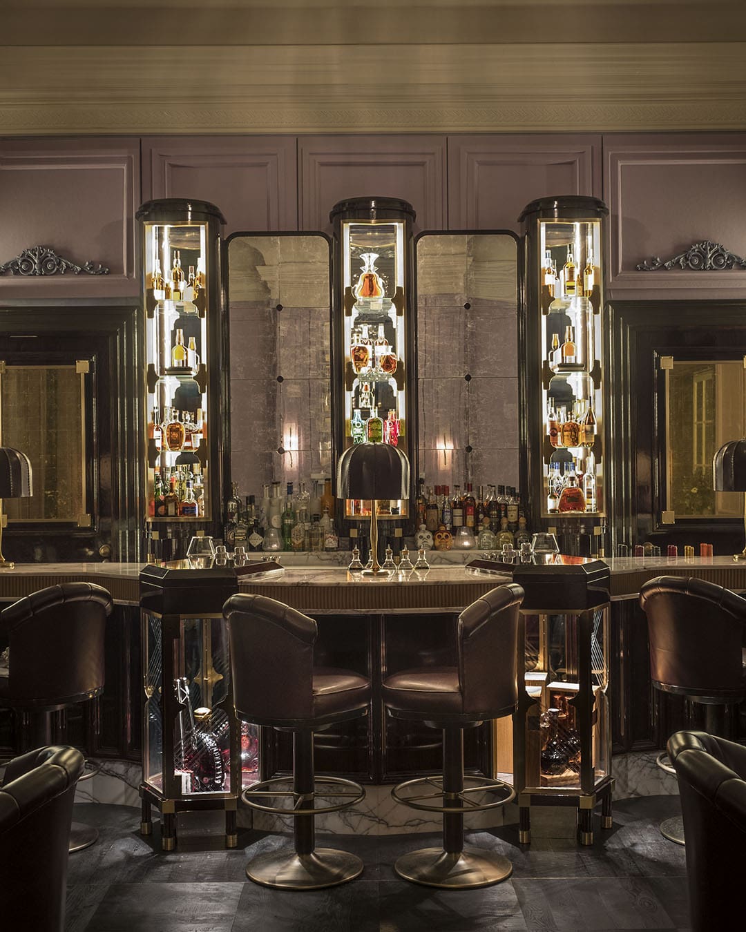 Art Deco elegance at The American Bar at Gleneagles Hotel, Scotland