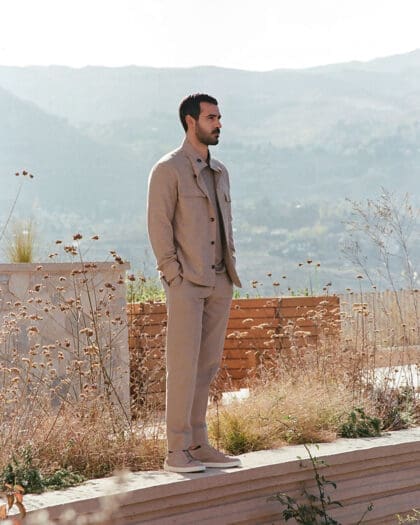 Carl Gerges in Zegna. Photography by Michele Aoun