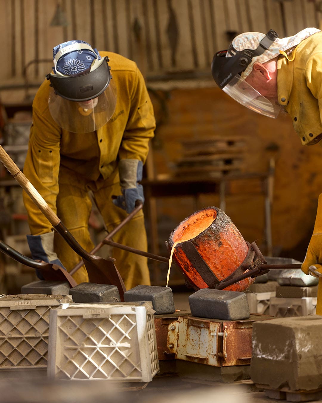 A bronze pour at Constanti Originals. Photography by Matt Martian