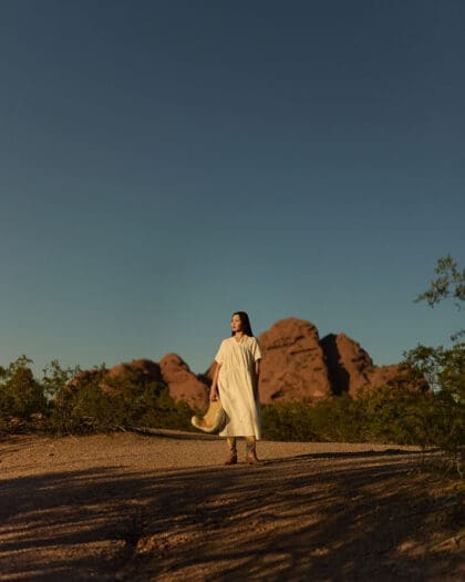 Rika Kova in the Sonoran Desert. Photography by Matt Martian