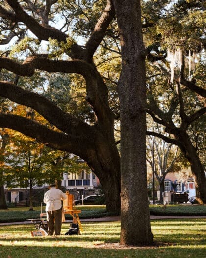 A painter in Savannah. Photography Peyton Fulford