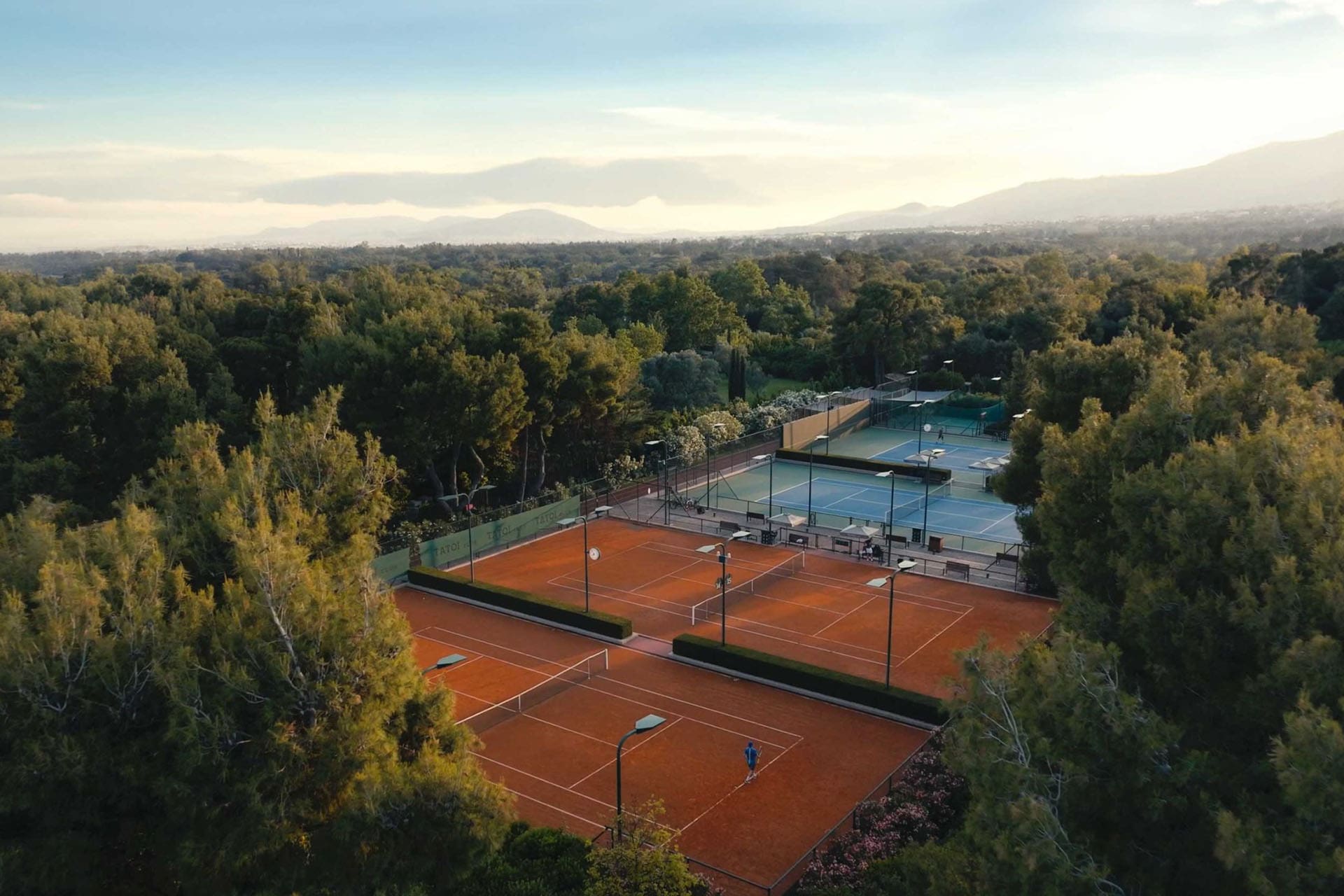 Tennis and padel courts at The Tatoï Club, Athens