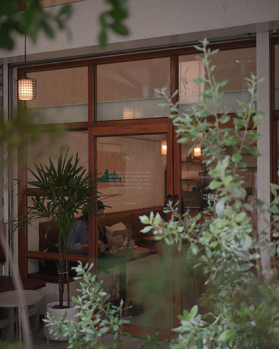 The exterior of Tarns, an independent coffee shop in Bangkok