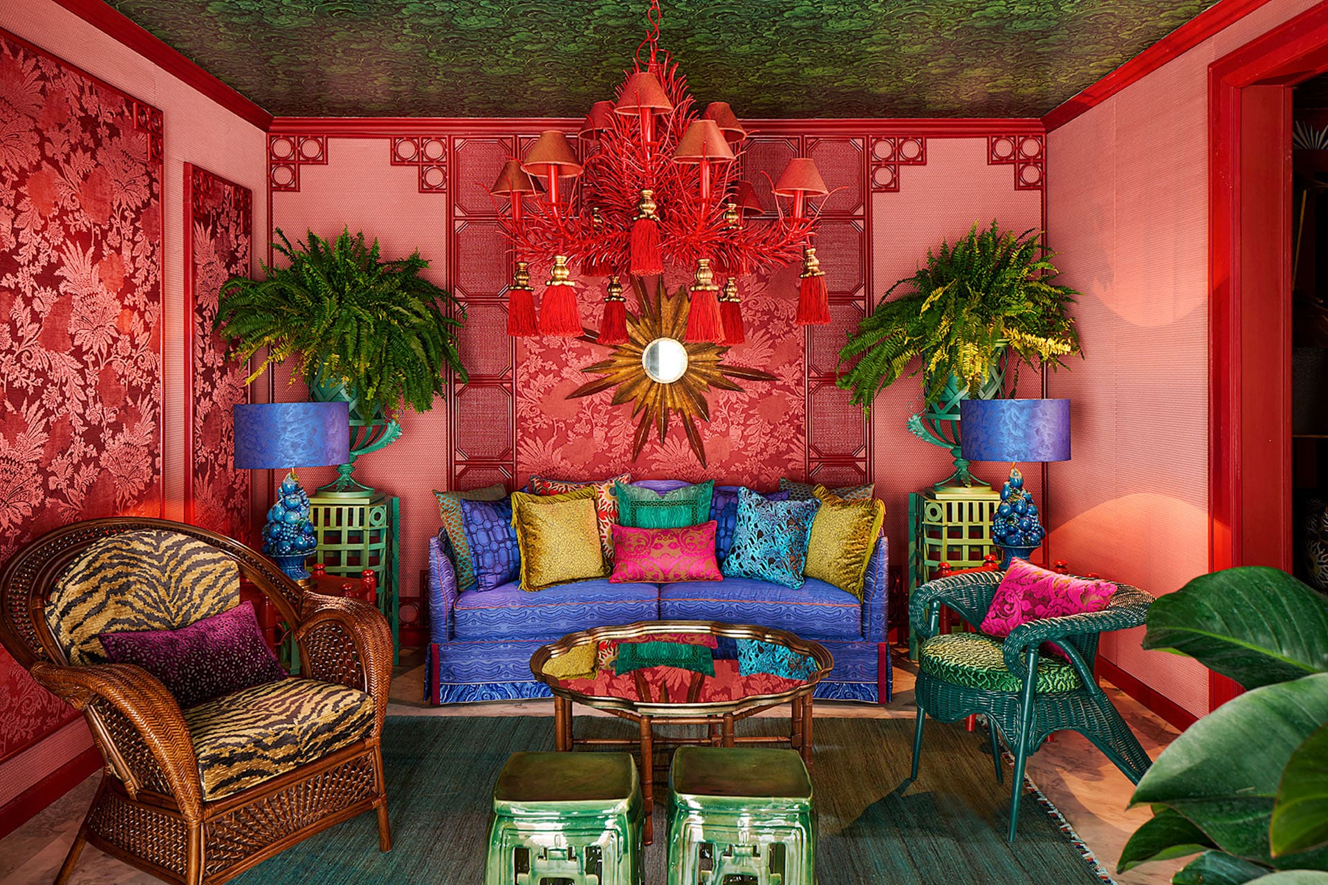 A curated showroom showing off a selection of curated silks at Jim Thompson Flagship Store in Surawong Road, Bangkok