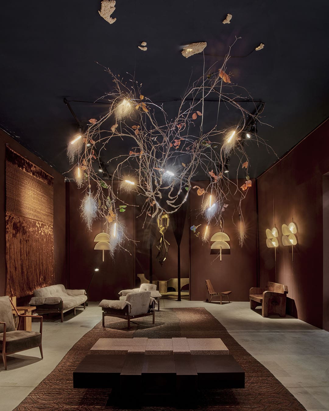 A light installation at Nilufar Depot, one of Milan's most influential design galleries. Photography Alejandro Ramirez Orozco