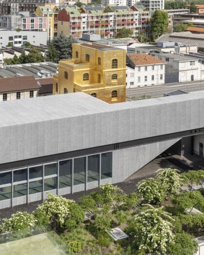 The golden obelisk of Foundazione Prada