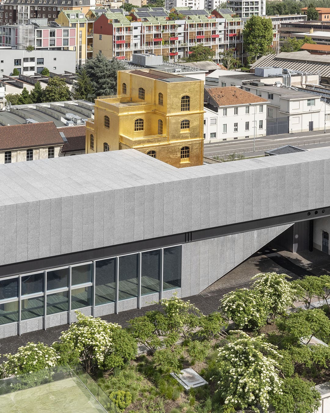 The golden obelisk of Foundazione Prada