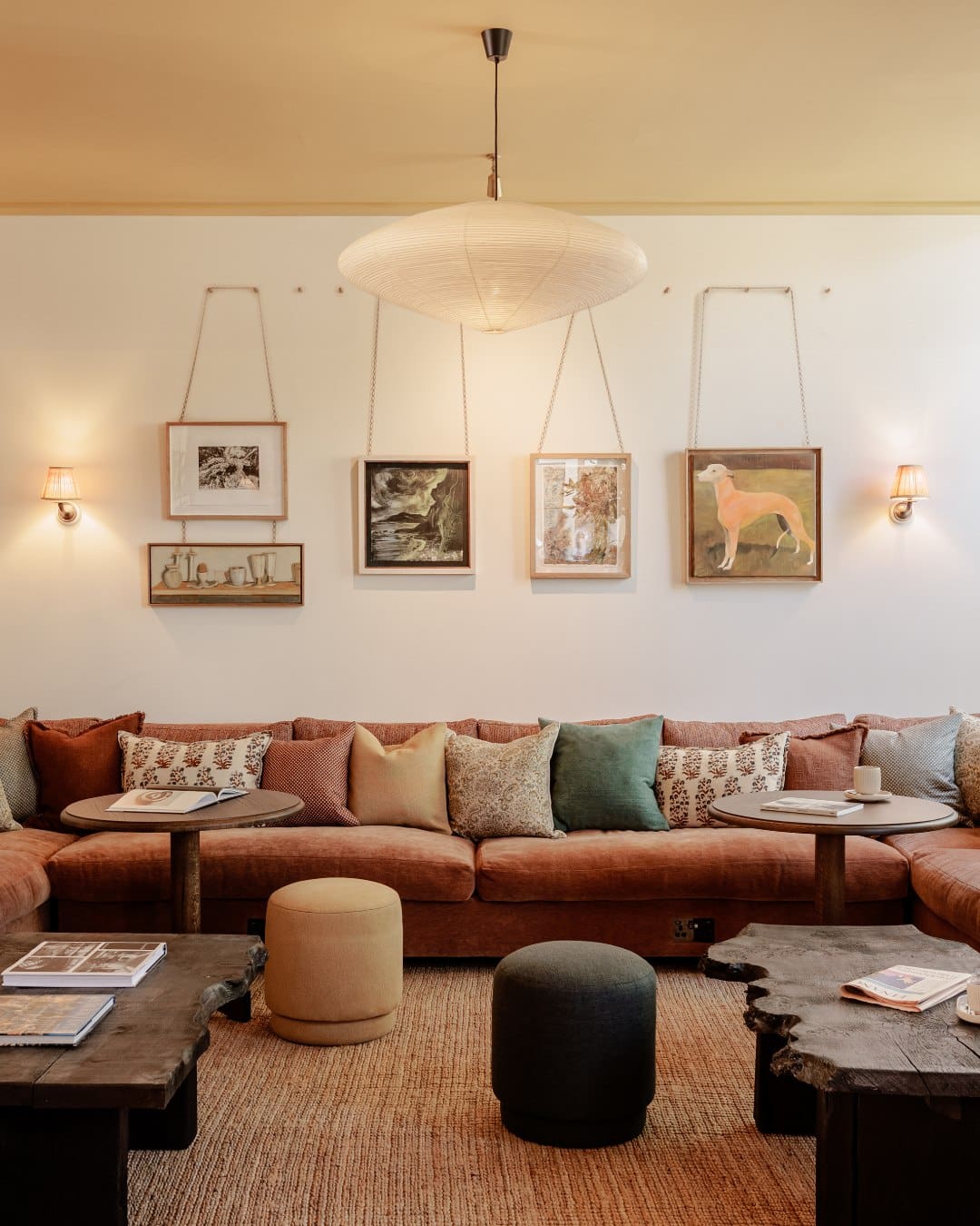 Modern designer lobby at Wilde in Cambridge.