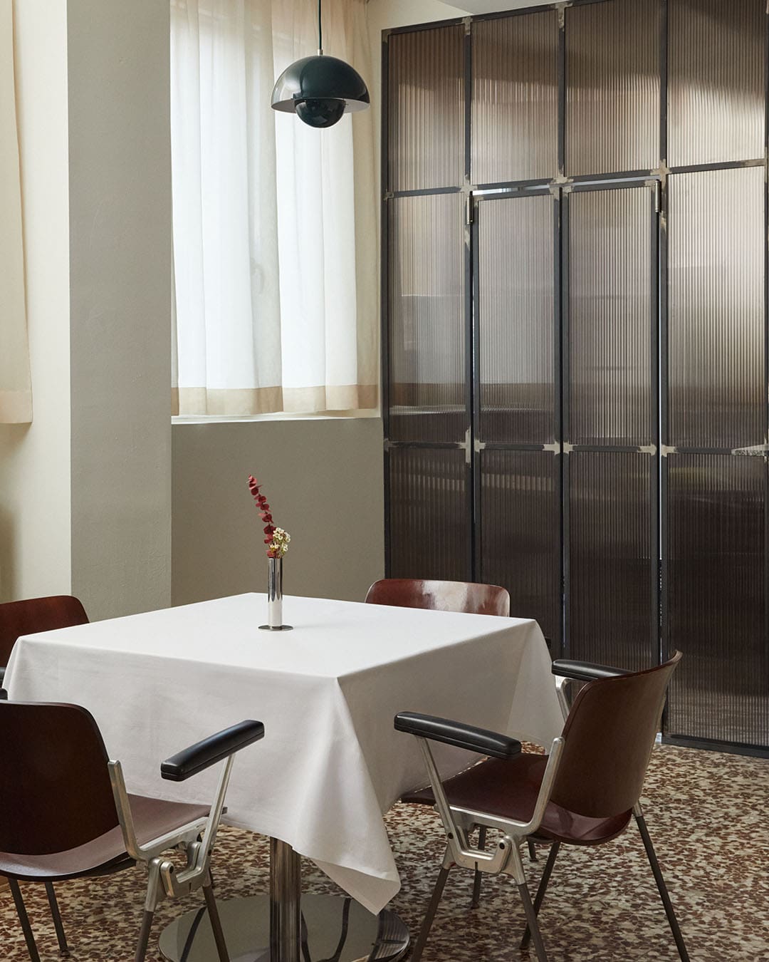 Dining room at Sandi. Photography by Claudia Zalla