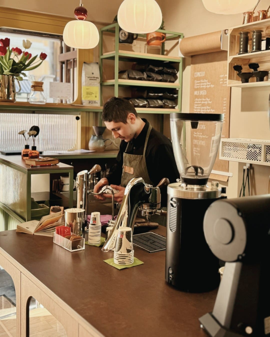 Sleek modbar taps at Coffee Studio 7Gr.
