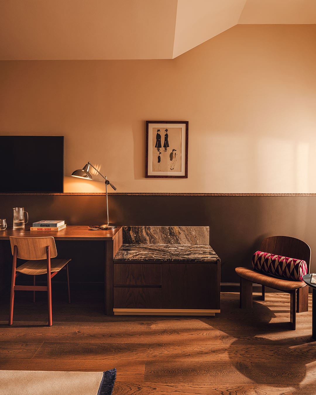 Warm tones and classic interior at Aethos Milan