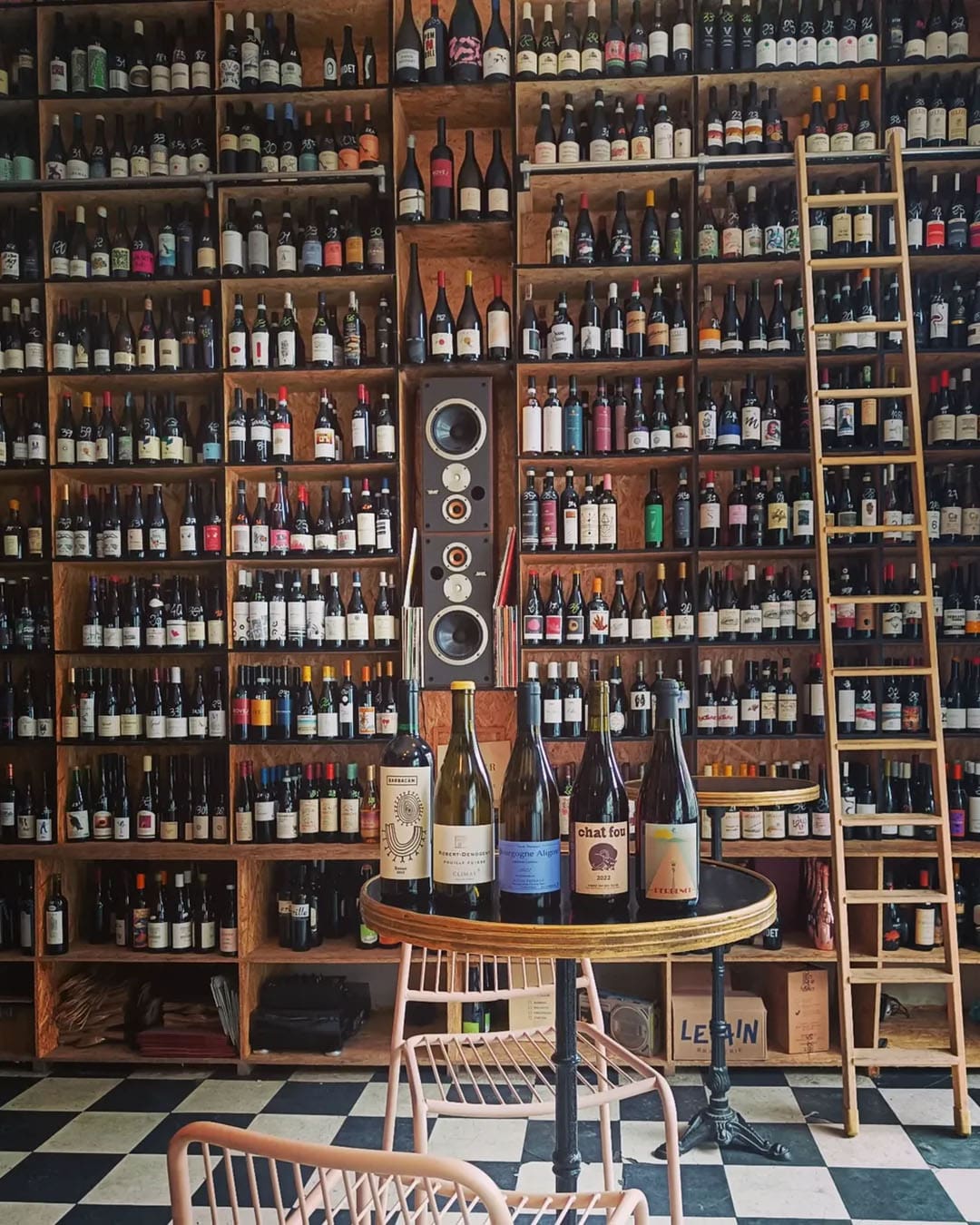 A cabinet of wine delights at Enoteca La Botte Fatale