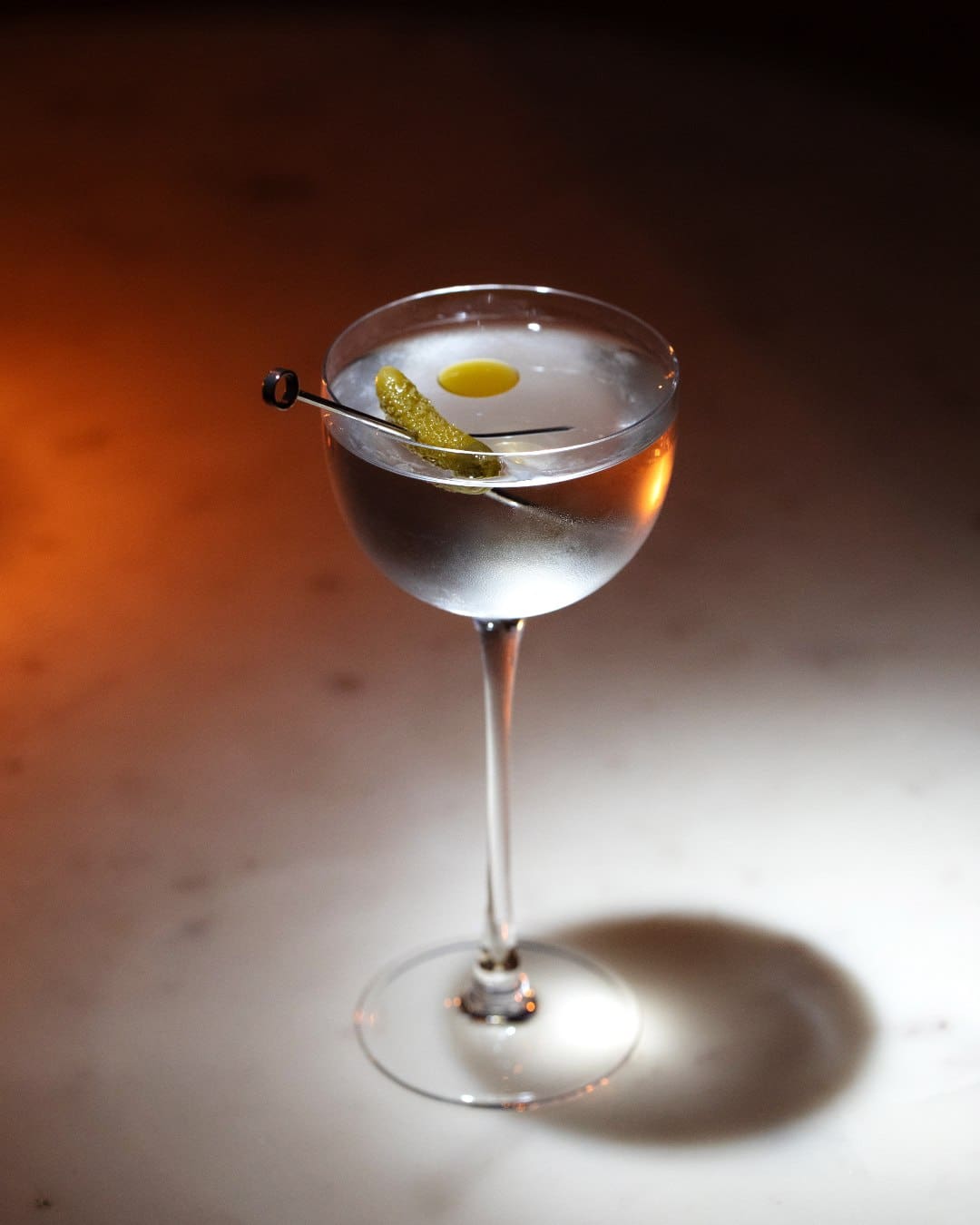 A clear martini at Bar Pompette
