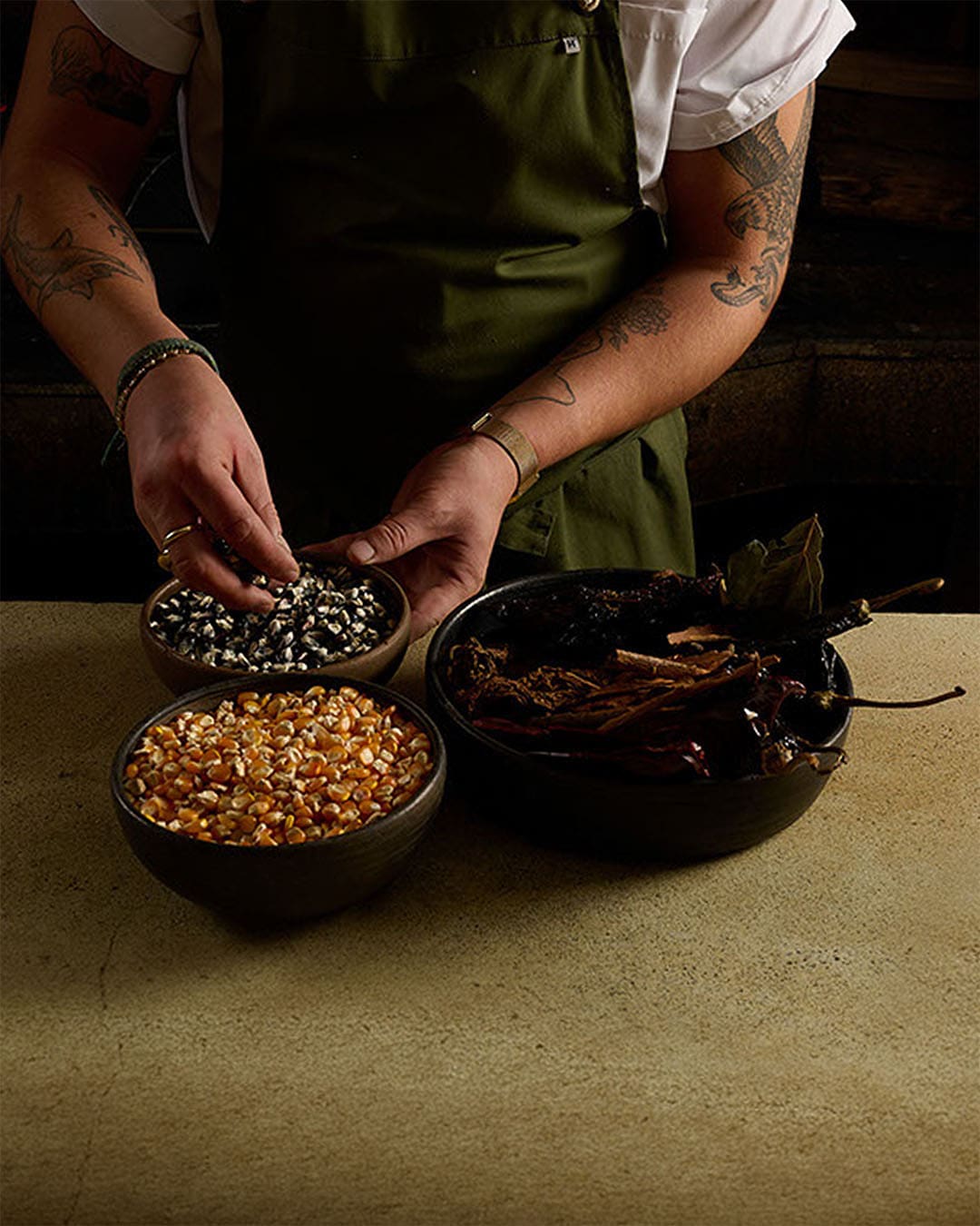 Dish being prepared at Quetzal