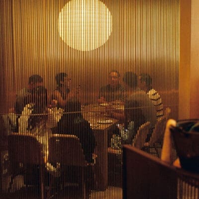 Customers in the wooden interior of Prime Seafood Palace