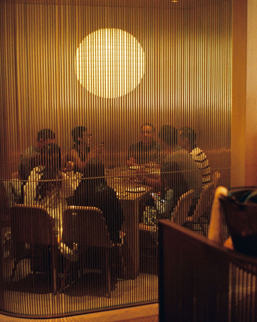 Customers in the wooden interior of Prime Seafood Palace