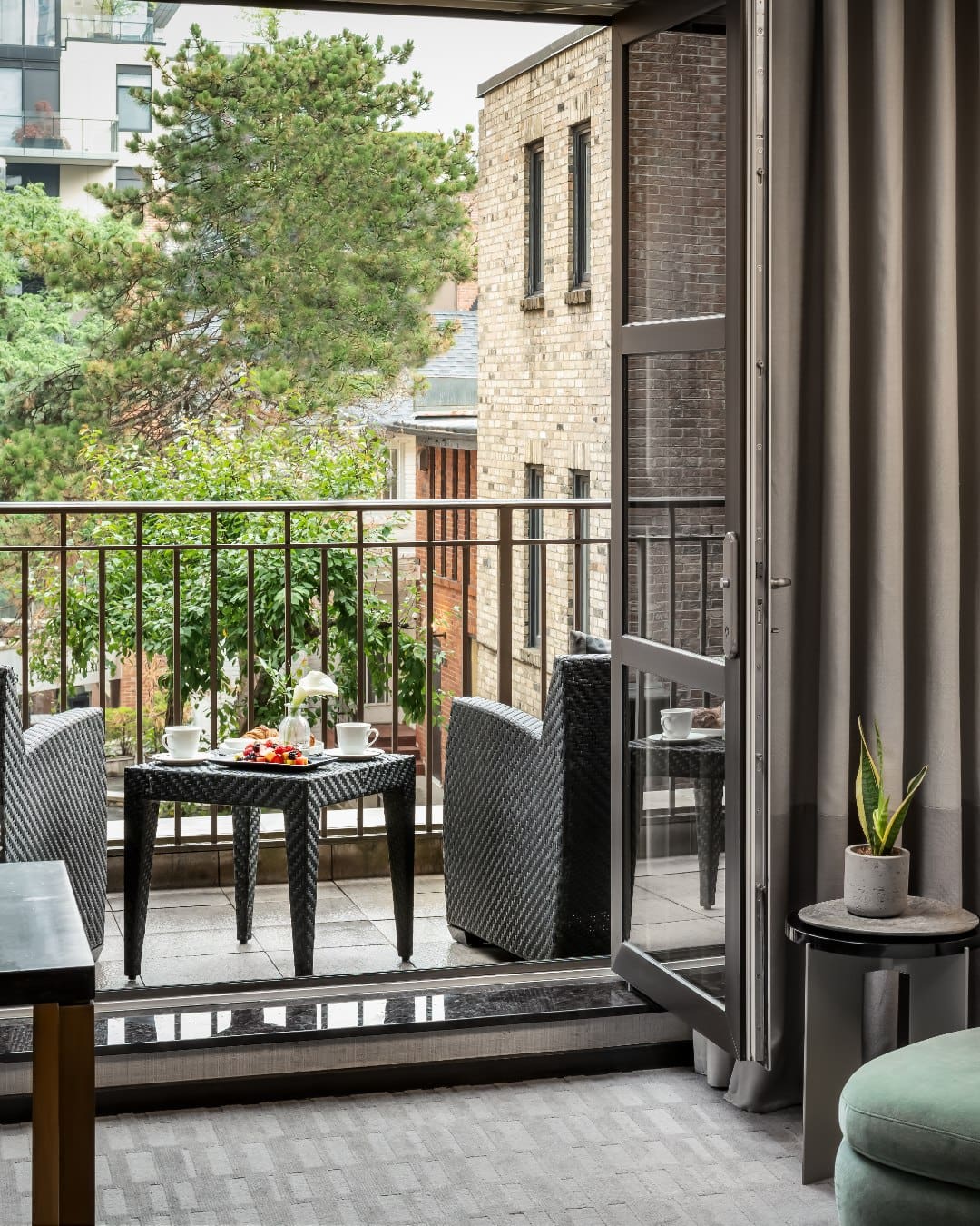 Balcony views from The Hazelton Hotel