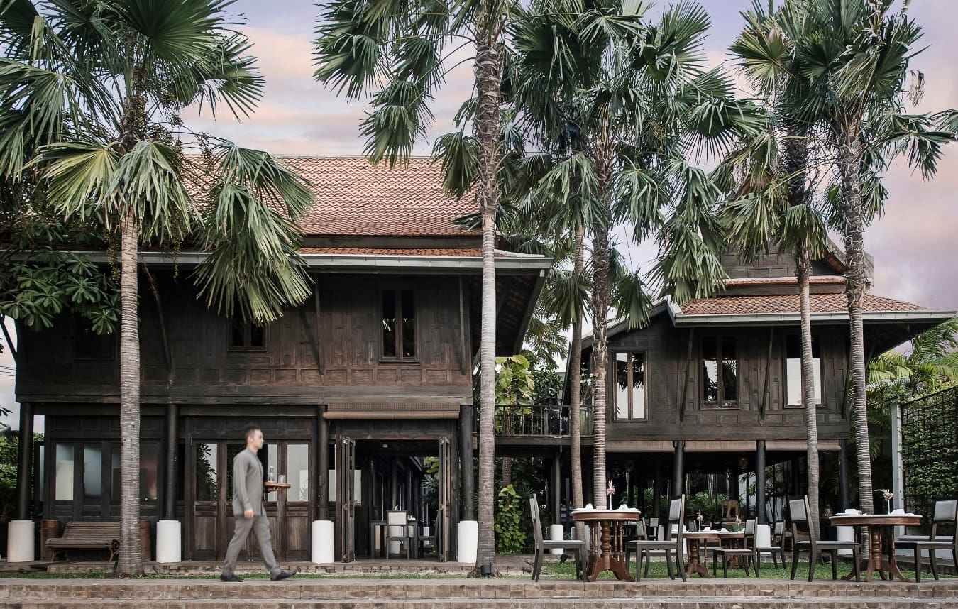 A traditional teakwood house at The Siam Hotel in Bangkok, Thailand